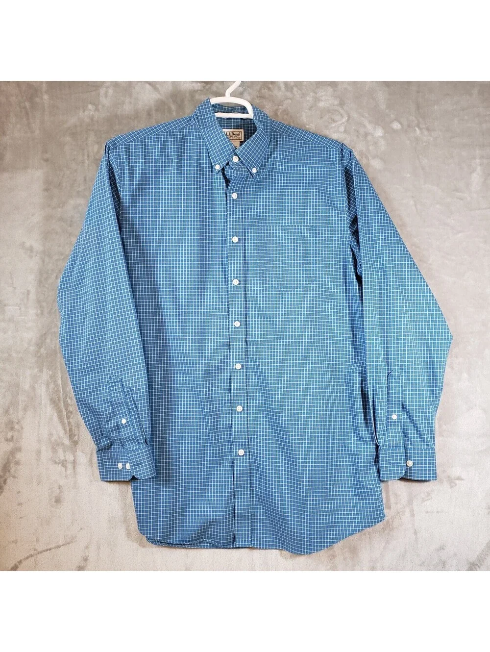 L.L.Bean Men's LT Tall Check Cotton Woven Button-Down Long Sleeve Shirt